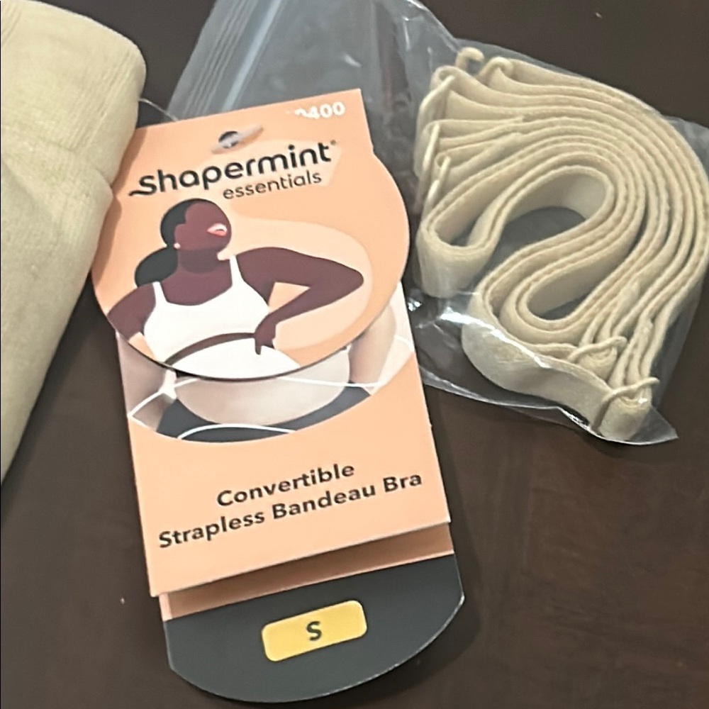 Shapermint Seamless Strapless Bandeau Bra in Cream - Picture 2 of 12